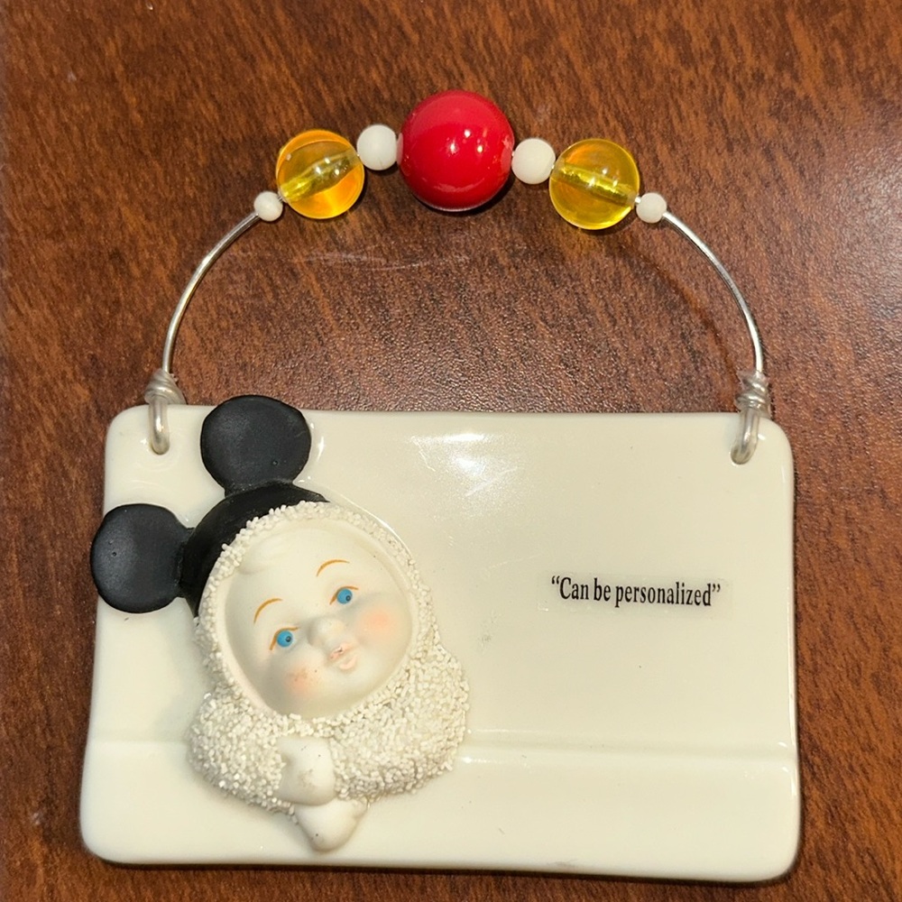 Disney Snowbabies Guest Collection Plaque Dept 56 3D Ornament